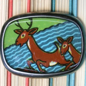 belt buckle made of a bookcover